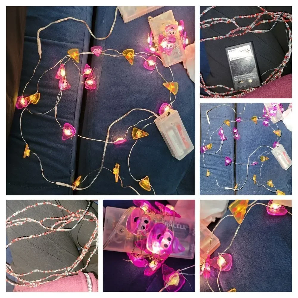 Red And Clear Beadrd Light strand